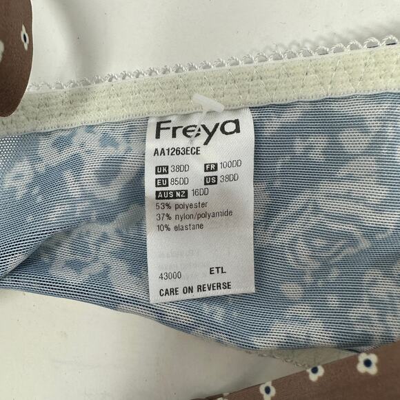 Freya Ginny Underwired Padded Half Cup Bra Womens Sz 38DD Style 1263 Eclipse - Picture 5 of 5